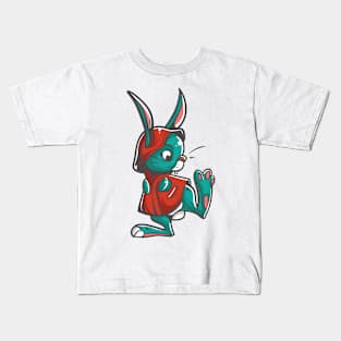 Rabbit wears a raincoat Kids T-Shirt